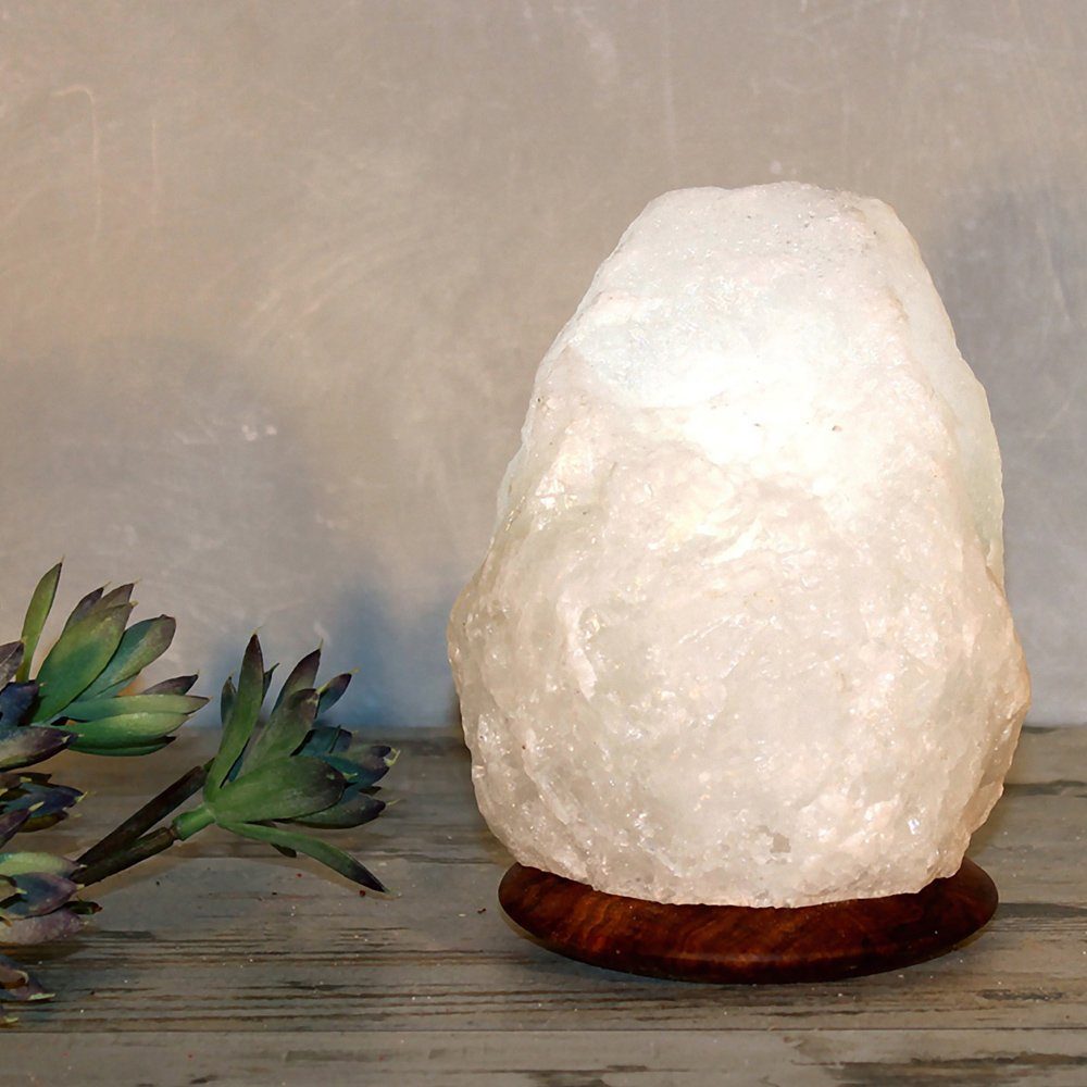 HIMALAYA SALT DREAMS Salzkristall-Tischlampe Rock, ca. Unikat, 2-3kg ca.18 jeder wechselbar, Warmweiß, H: Handgefertigt ein - Leuchtmittel Stein cm