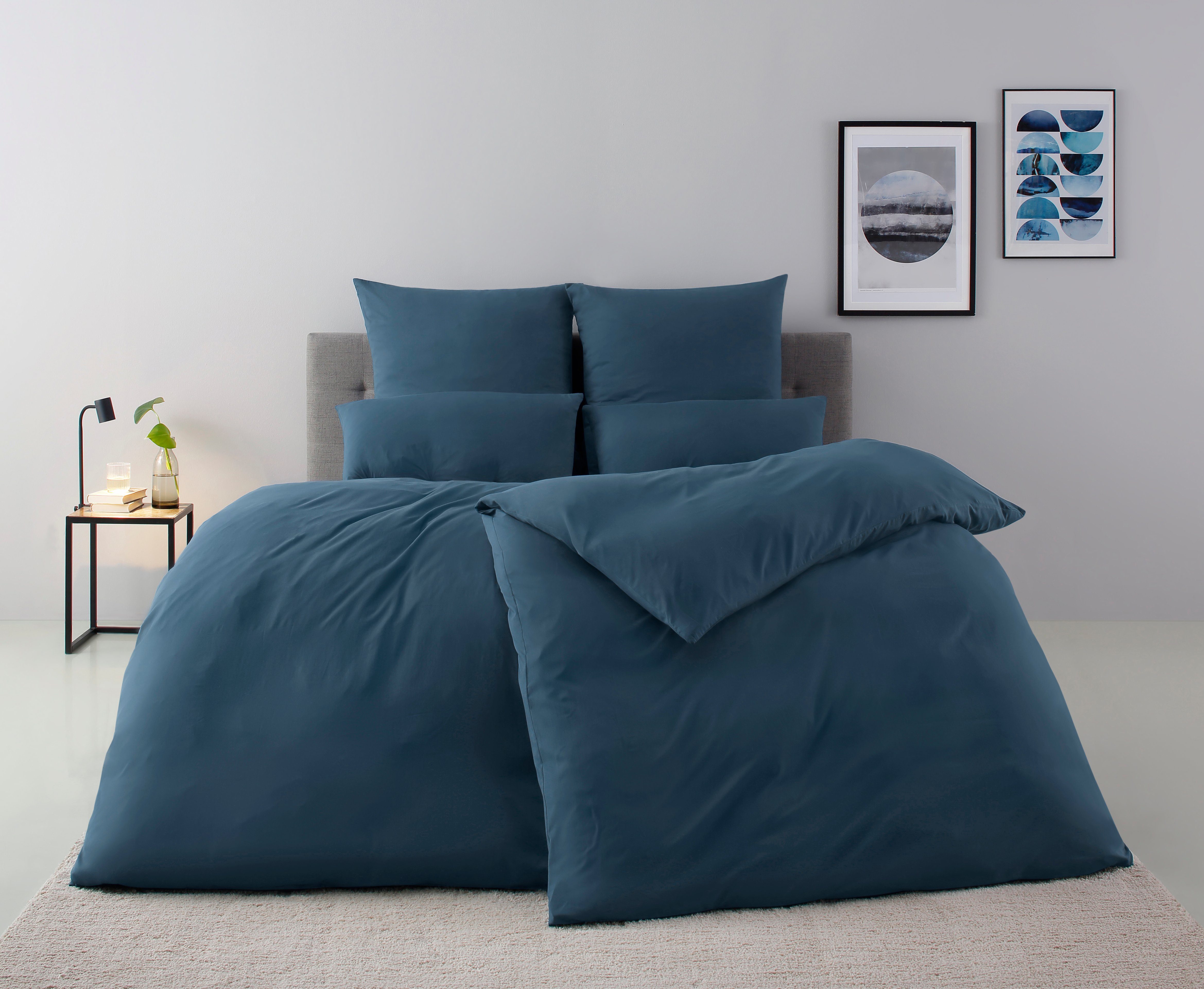 OTTO home Bettwäsche Desner 100% Microfaser, extra weich, allergikerfreundlich, Microfaser, 3 teilig, Premium Qualität, uni, schnell trocknend, pflegeleicht, ab 135x200 cm