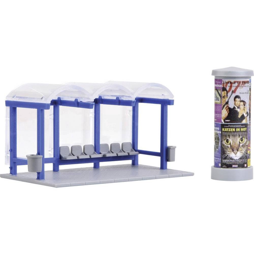 Kibri Modelleisenbahn-Gebäude H0 Deko-Set Bushaltestelle 38142