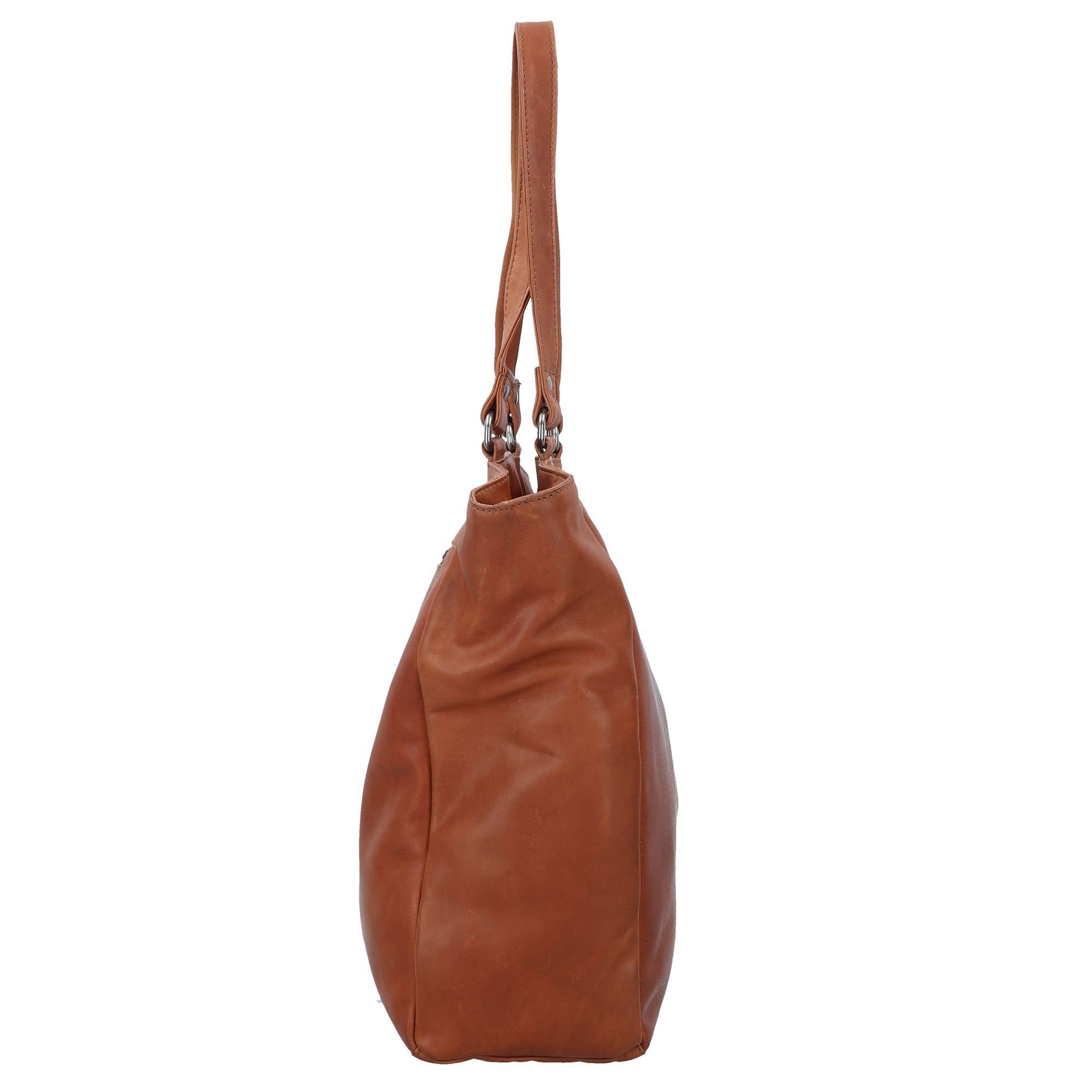 Wax cognac Schultertasche Leder Brand Chesterfield Pull Up, The