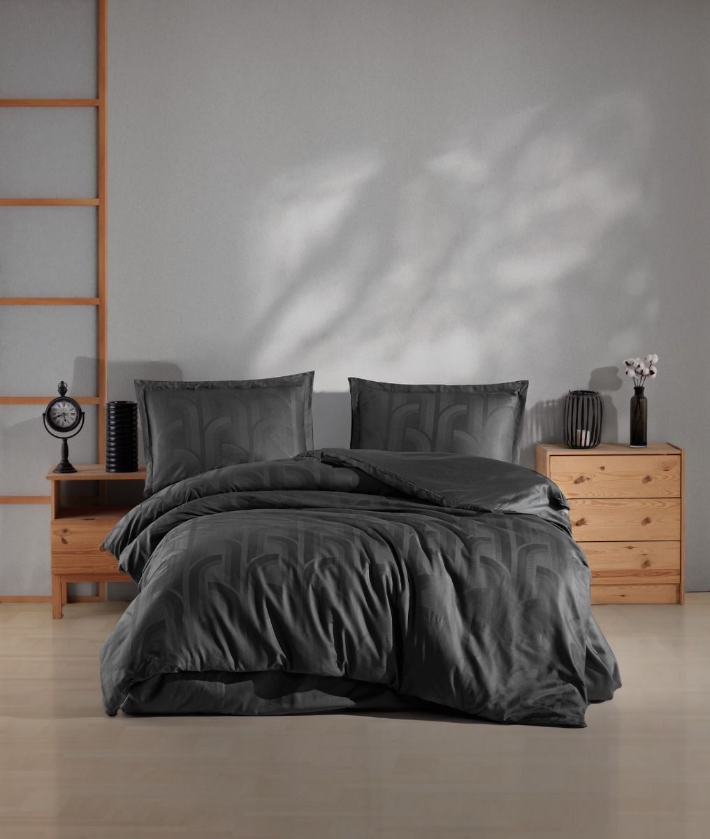 EmirtexHome Bettwäsche LAVELLA SOFIA BETTBEZUG SET SATIN, SCHW 200X220 CM 4-TEILIG, Baumwolle, 4 teilig