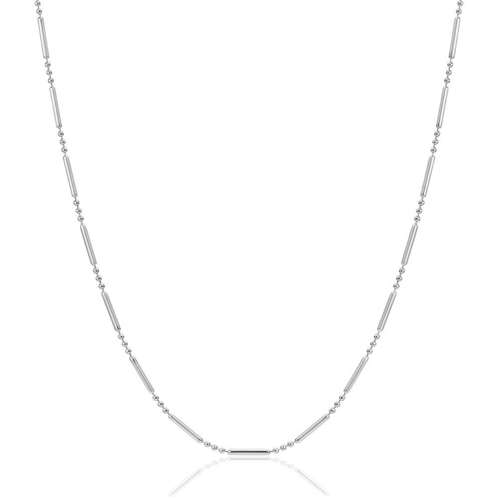 Miore Silberkette SIL001N - Halskette handgefertigt in Italien - 925 Sterling Silber, Länge 47 cm bei 1,1 mm - Made in Italy