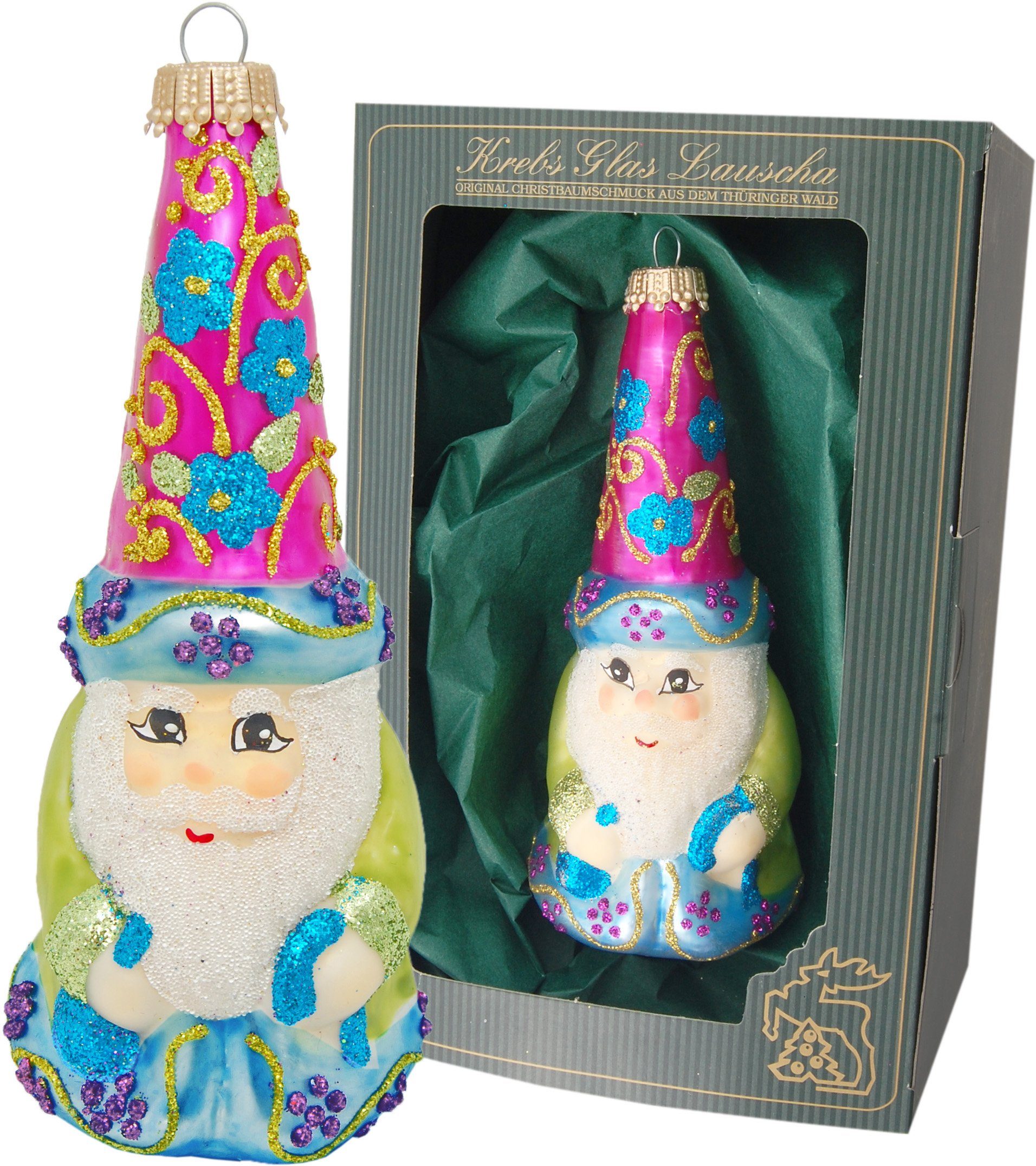Krebs Glas Lauscha Christbaumschmuck »KGL03365« (1-tlg), Zauberer aus Glas-Otto