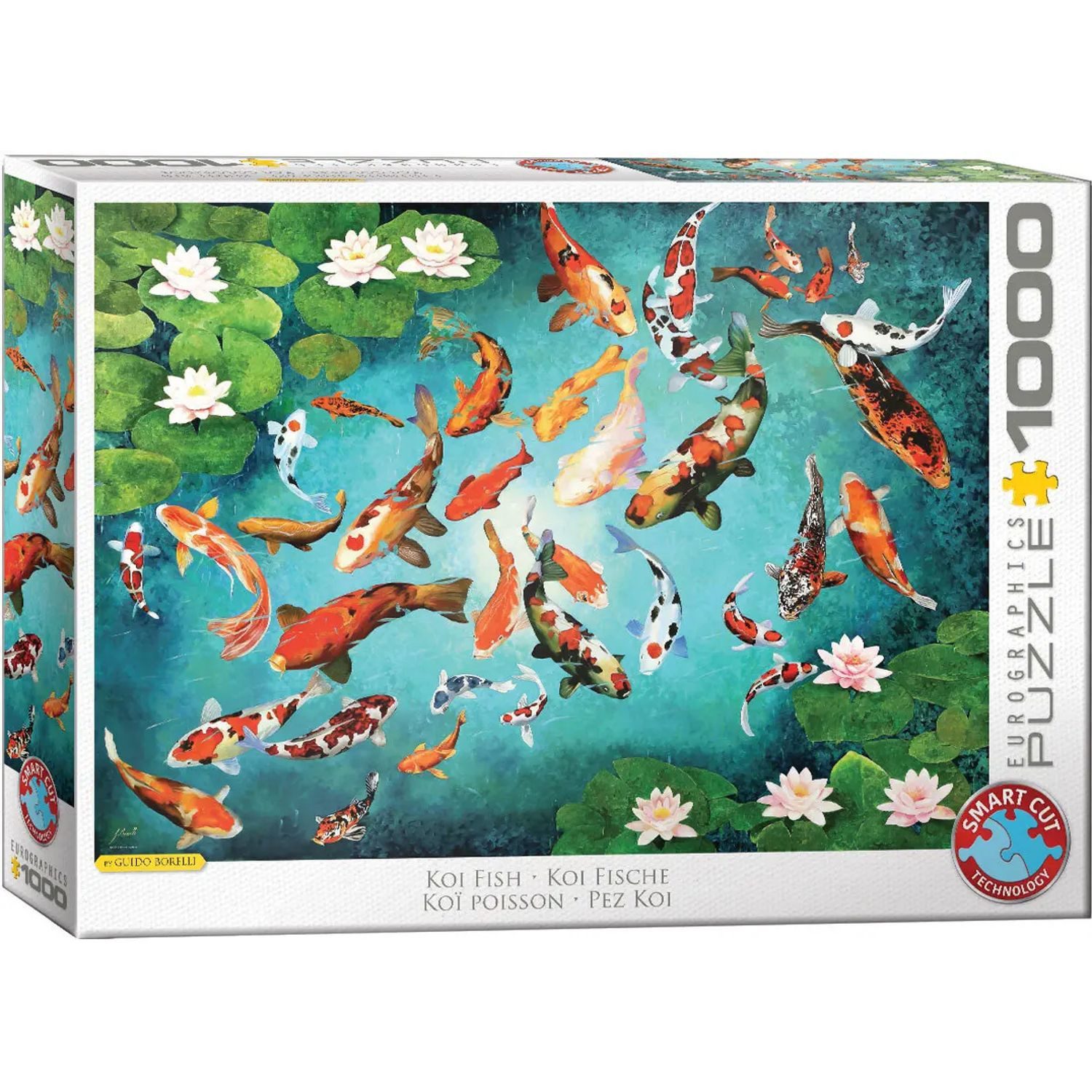 EUROGRAPHICS Puzzle Koi Fische von Guido Borelli (Puzzle), 1000 Puzzleteile
