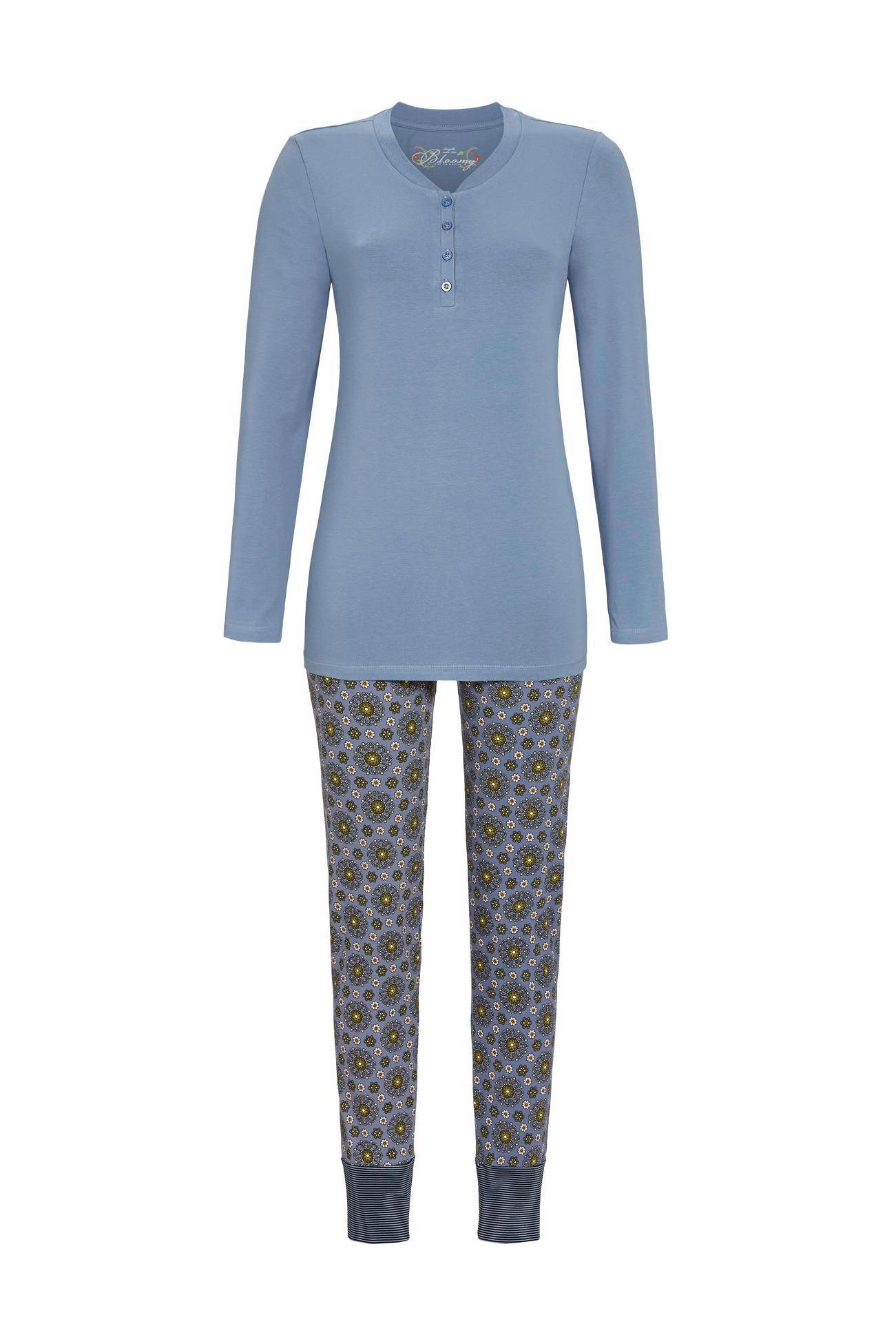 Ringella Pyjama mit langer Knopfleiste und gemusterter Hose (2 tlg) günstig online kaufen