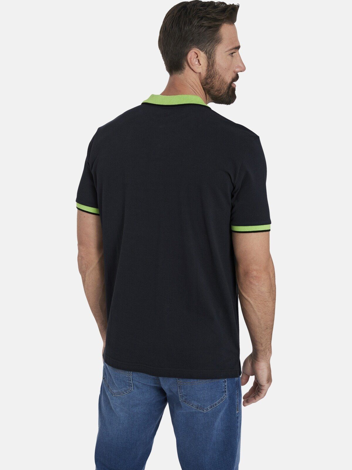 Jan Vanderstorm Poloshirt LAVRANS aus luftigem Baumwollpikee günstig online kaufen