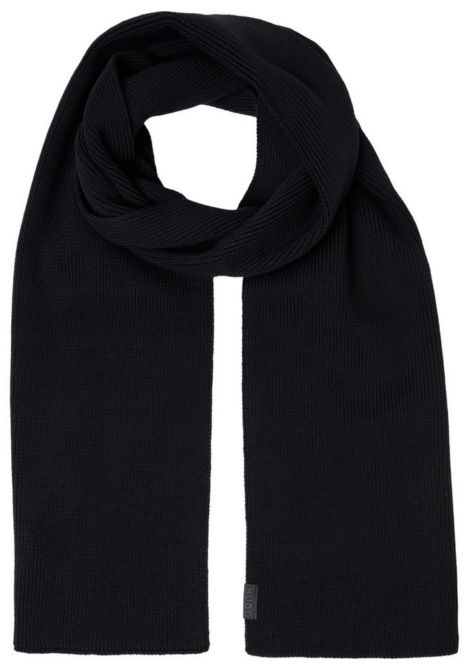 HUGO Strickschal Zential, aus reiner Baumwolle, unisex