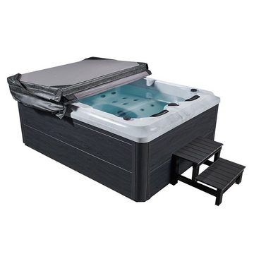 Artsauna Whirlpool Oasis mit Treppe, (Spa mit Massagedüsen, LED-Beleuchtung, inkl. Abdeckung)