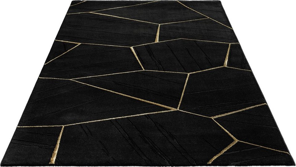 Teppich Biel, Leonique, rechteckig, Höhe: 12 mm, 3D-Effekt, geometrisches &  modernes Design, Kurzflor, pflegeleicht