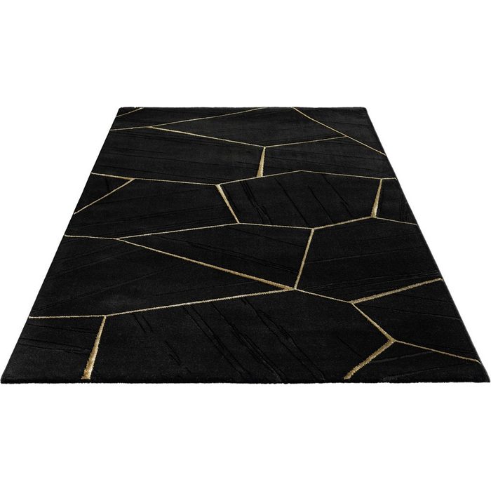 Teppich Biel Leonique rechteckig Höhe: 12 mm 3D-Effekt geometrisches & modernes Design Kurzflor pflegeleicht