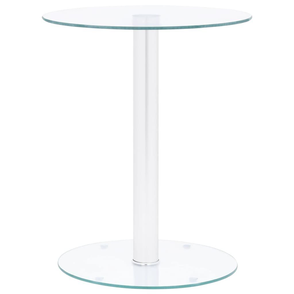 furnicato Couchtisch Transparent 40 cm Hartglas