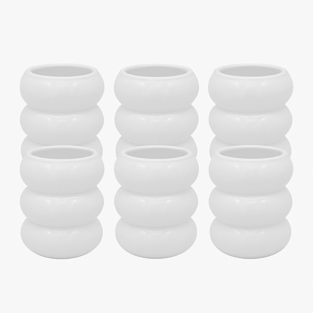 Zoha Tasse Wave Kaffeetassen Set 400 ml - handgefertigte Teetassen Wellendesign, 6-tlg., Keramik, Ideal für Tee, Kaffee & andere Heißgetränke