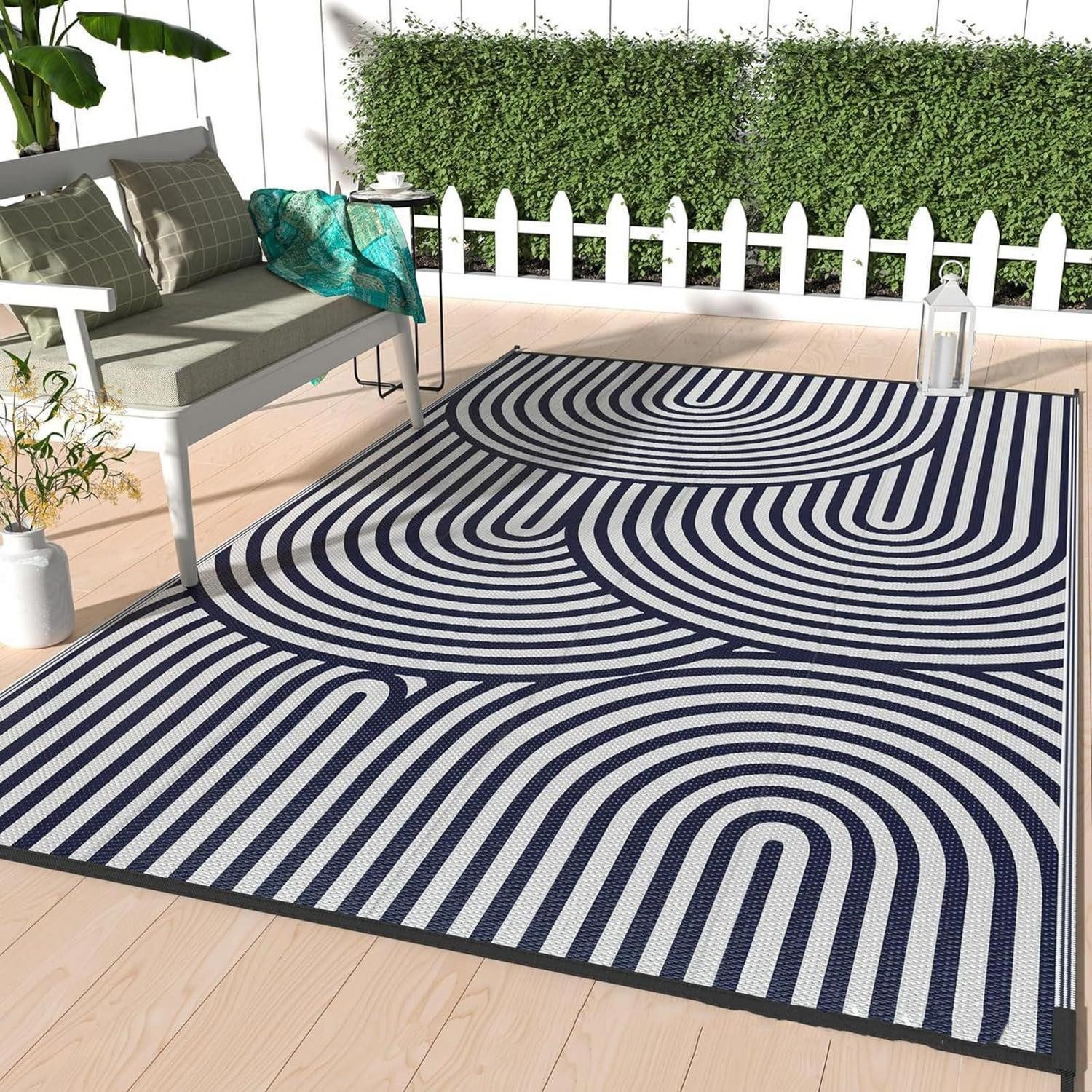 LuxusKollektion Outdoorteppich Outdoor Teppich Wetterfest 200x300, rechteckig, Höhe: 5 mm