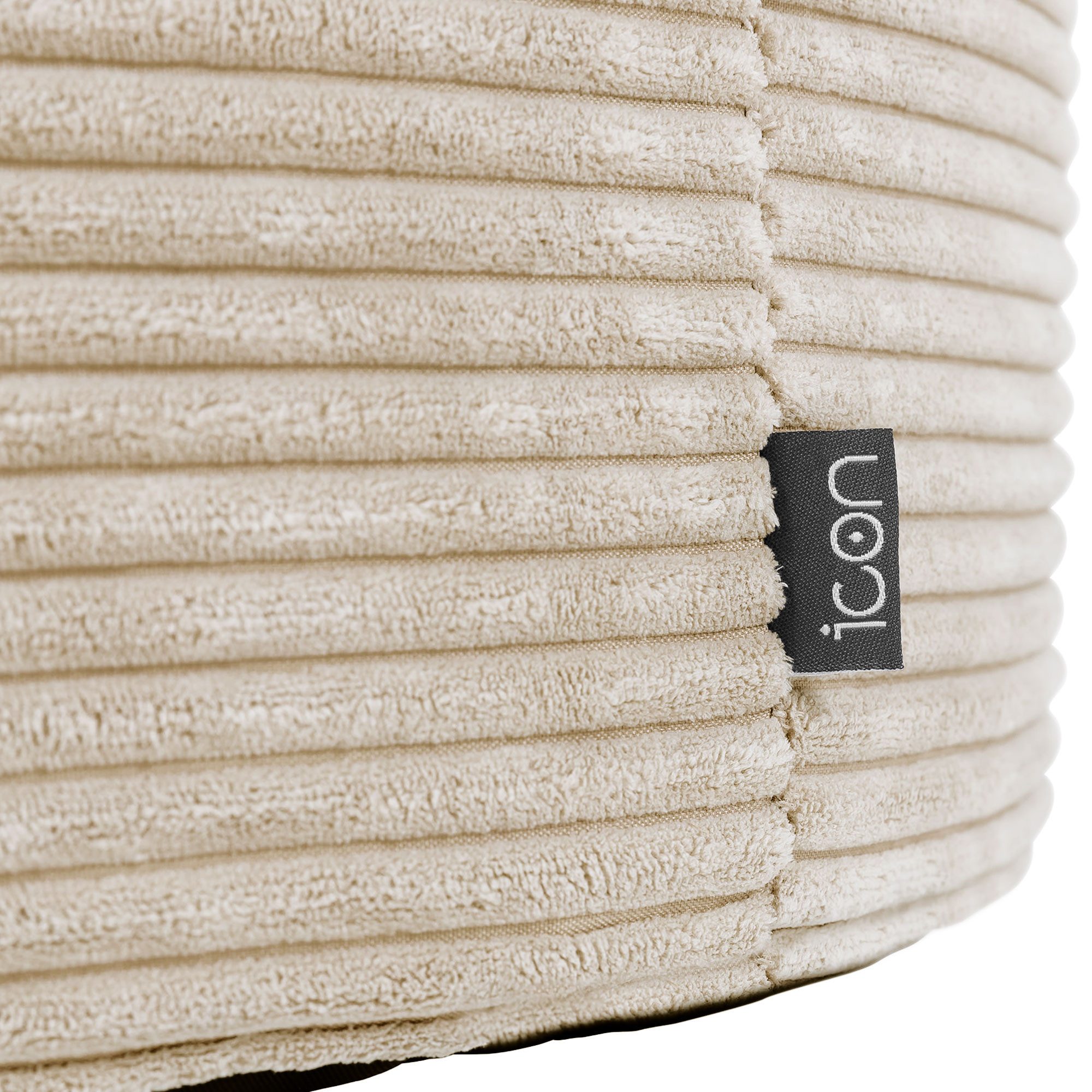 icon Pouf XL aus Cord „Milano“, mit Füllung, 55x55x35, Made in Germany – Bild 4 von 5