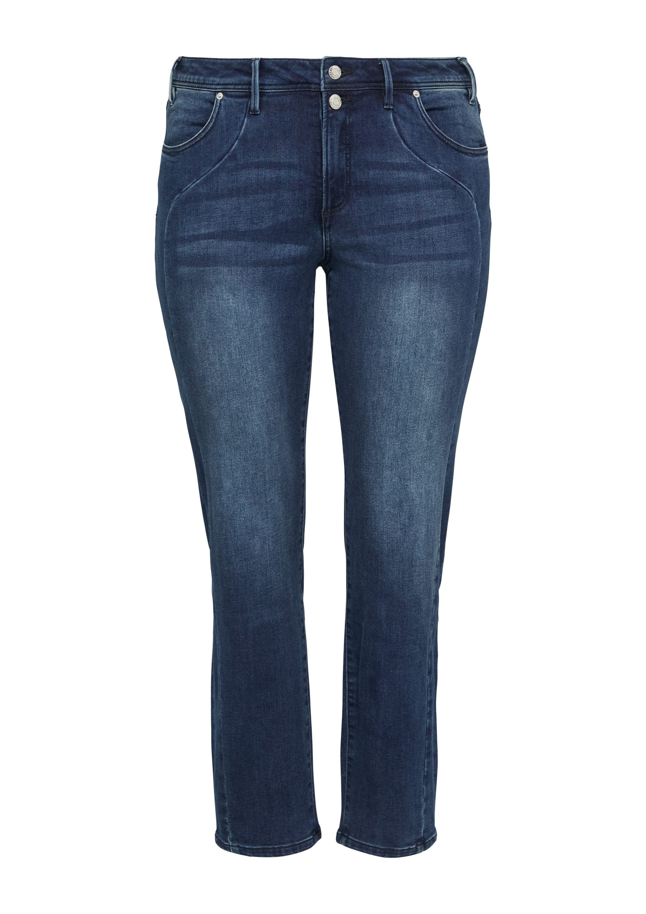 s.Oliver Weite Jeans Jeans-Hose Jeans / Curvy Fit / Mid Rise / Slim Tapered günstig online kaufen