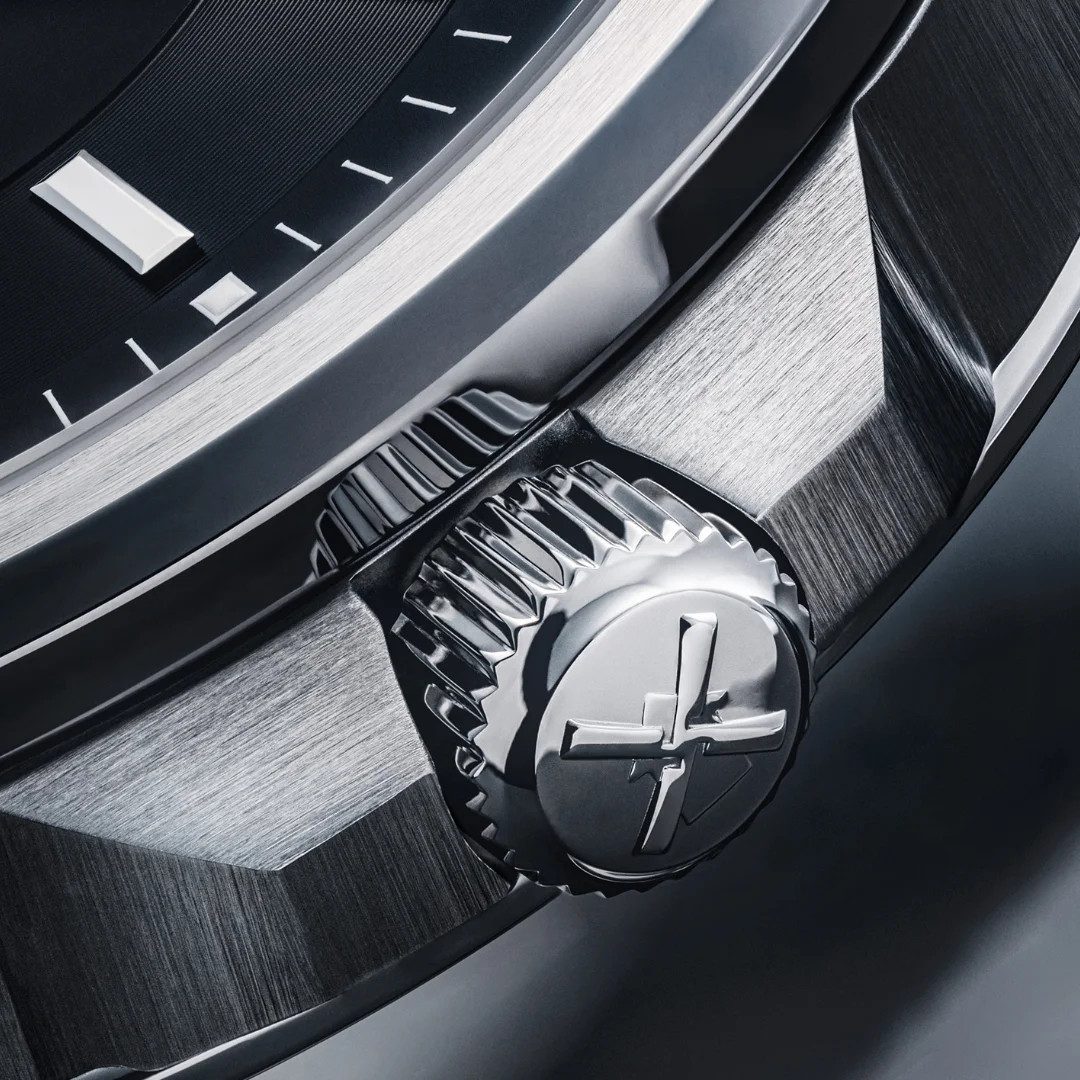 Nautische Instrumente Mühle Glashütte/Sa. Automatikuhr Herrenuhr Mühle Glashütte 29er Big GMT mit steingrauem Canvasband