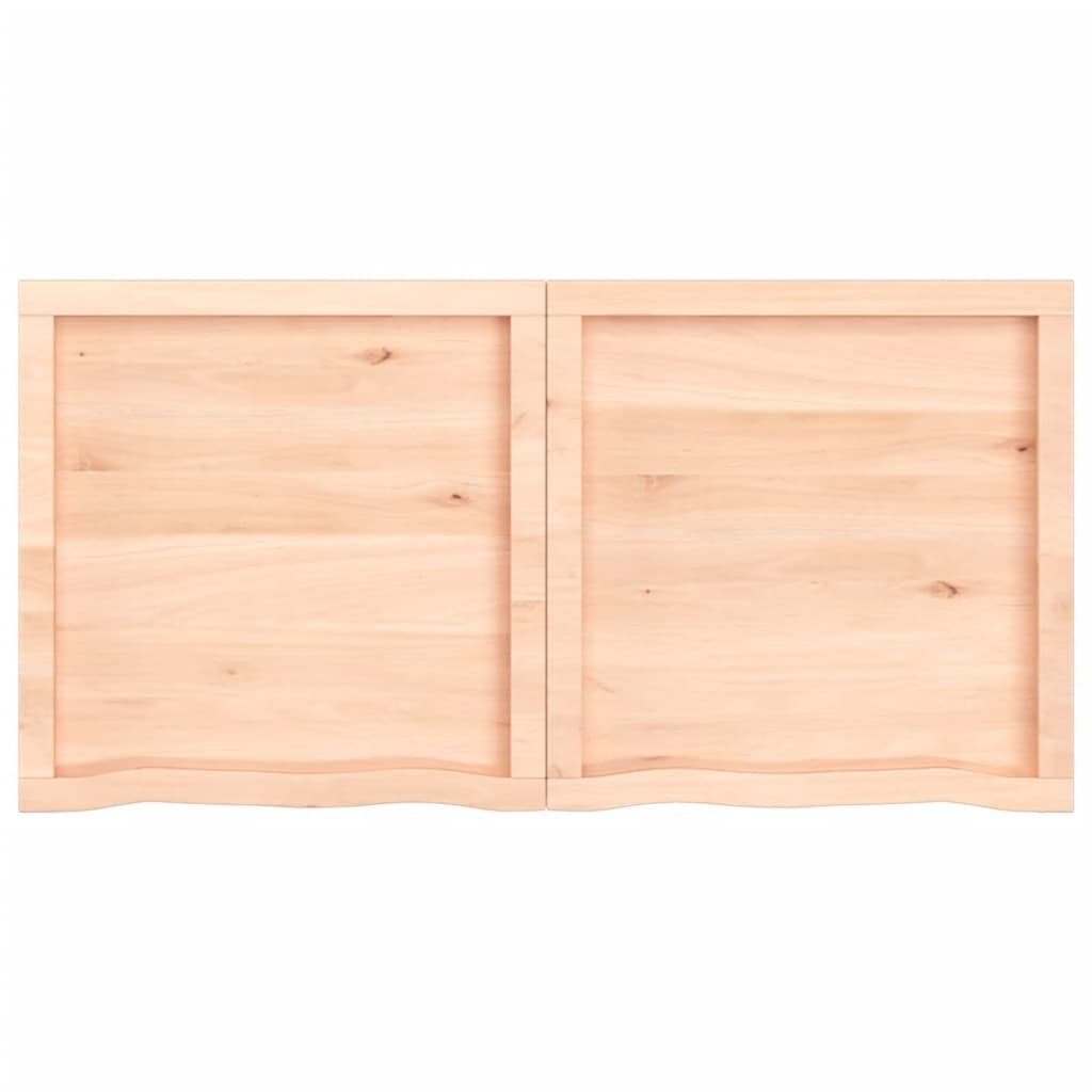 furnicato Tischplatte 120x60x(2-4) cm Eiche Massivholz Unbehandelt