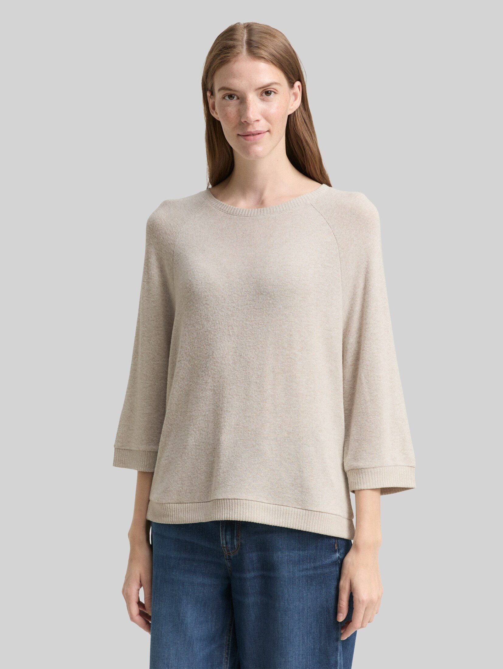 TOM TAILOR 3/4-Arm-Shirt T-Shirt Langarmshirt mit Raglanärmeln