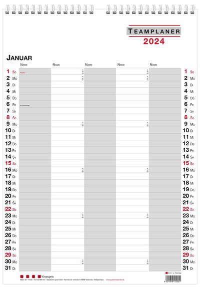 GÜSS Kalender Familienkalender GÜSS Teamplaner, für 5 Personen
