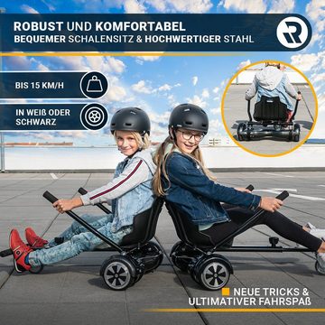 Robway Balance Scooter Kart Hoverkart für W1-W3 & universal - max. 100kg, Sitz für Hoverboard - Self Balance Scooter - Fußraster verstellbar