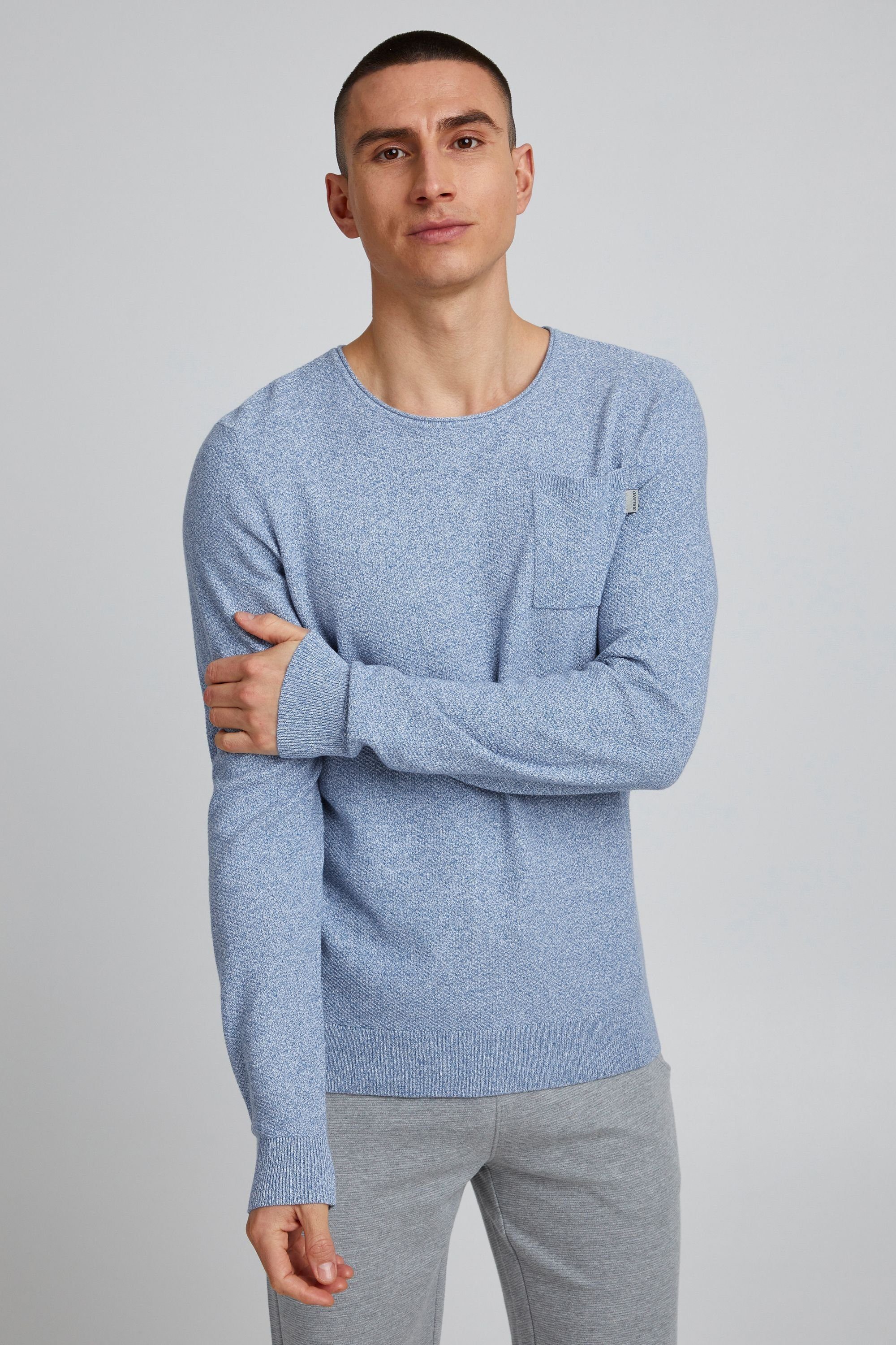 Blend Strickpullover bhpullover Stilvoller Feinstrick-Pullover mit Rundhalsausschnitt