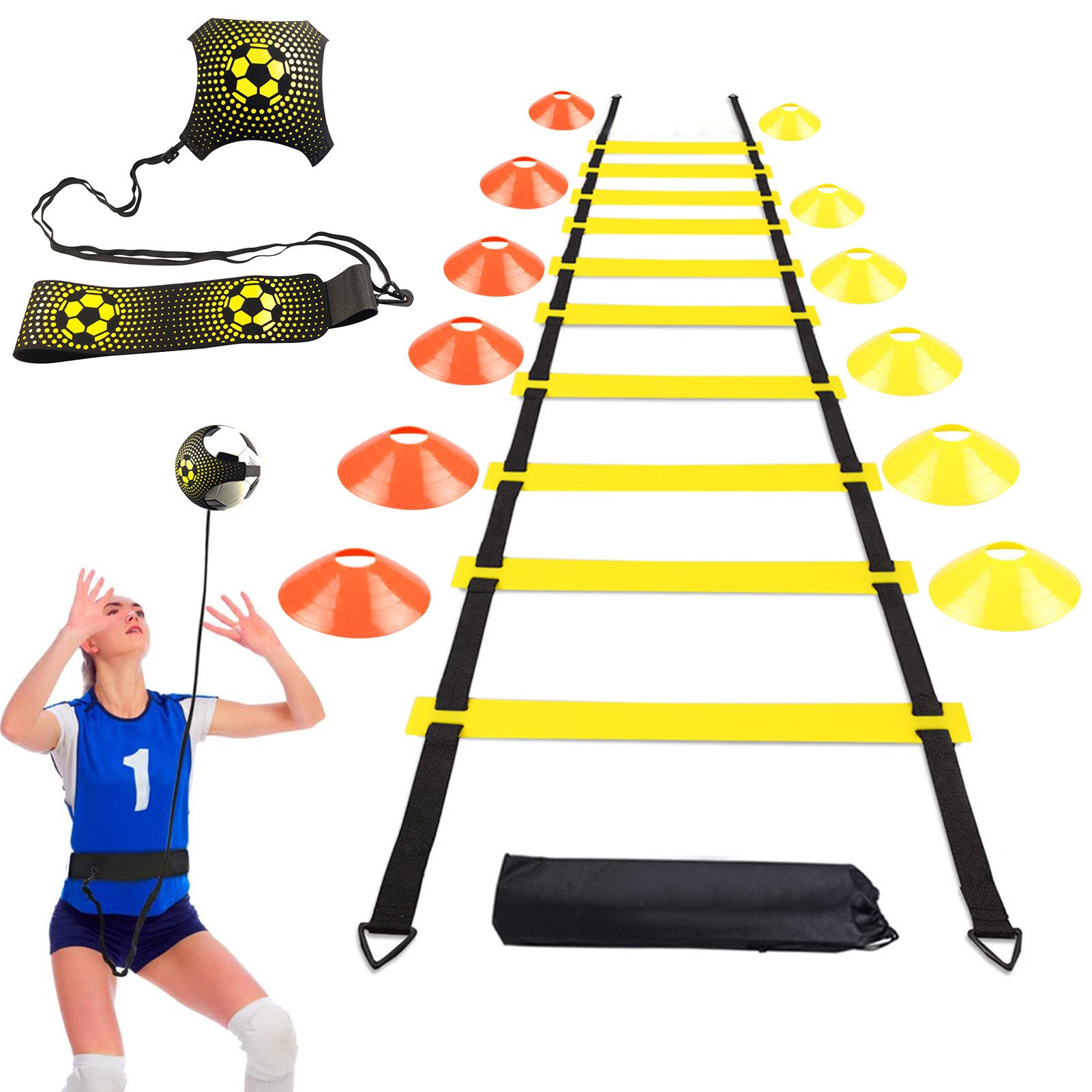 Koordinationsleiter Fussball Trainingszubehör Koordinationsleiter 6m Fußball Kick Trainer