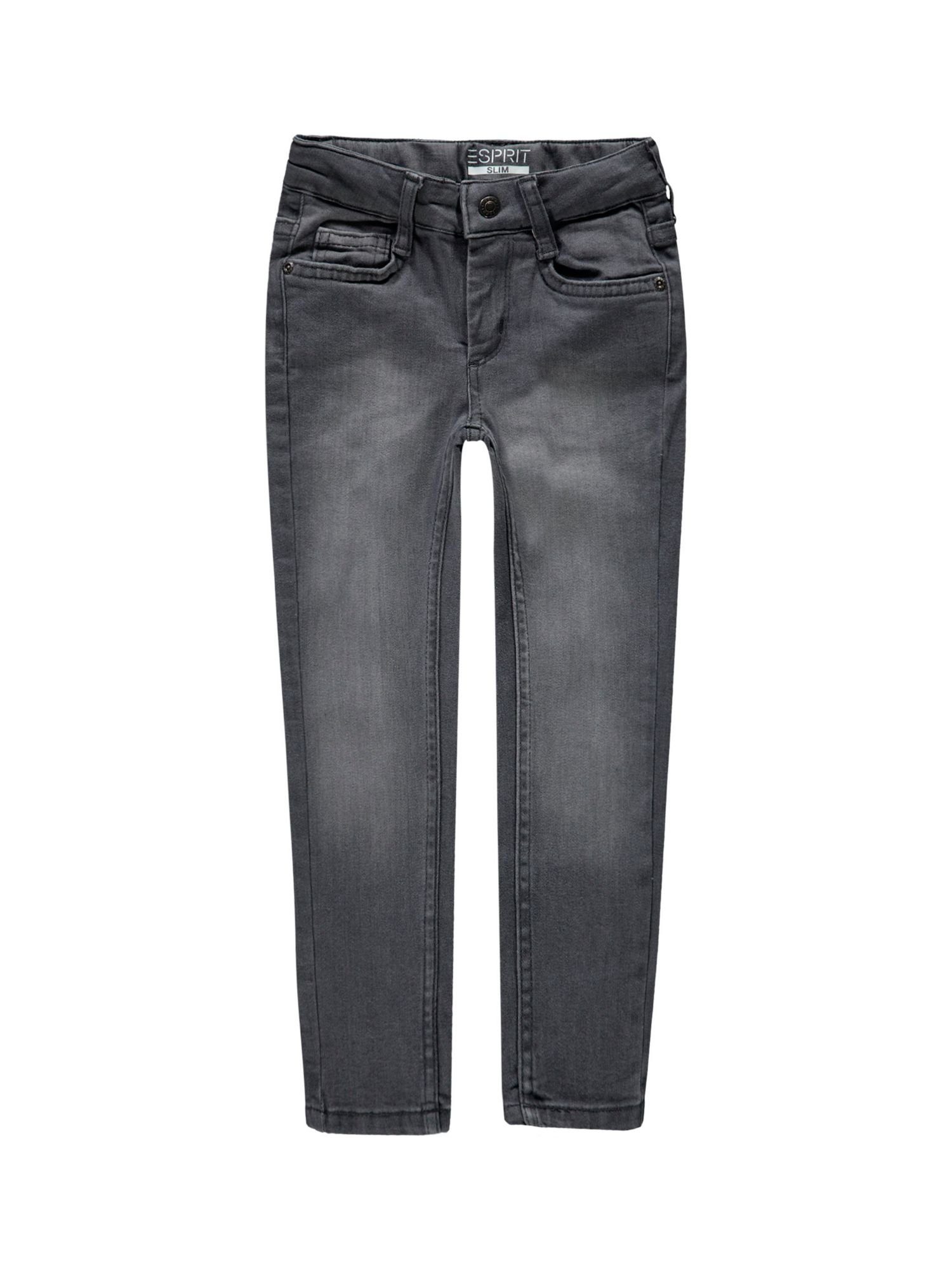 Esprit Regular-fit-Jeans Jeans mit WASHED GREY Verstellbund DARK