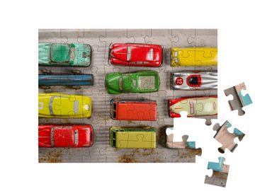 puzzleYOU Puzzle Sammlung von Vintage-Spielzeugautos, 48 Puzzleteile, puzzleYOU-Kollektionen Nostalgie