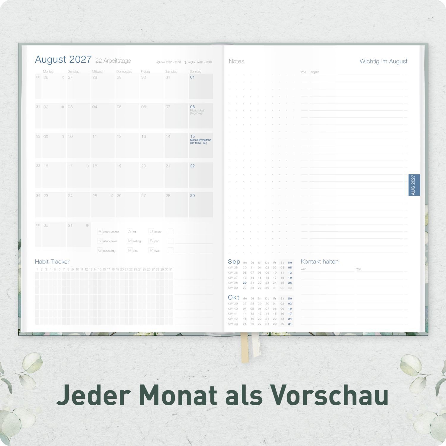 Häfft Terminkalender Business-Timer 2026/2027 / 17 Monate / A5 – Bild 5 von 5