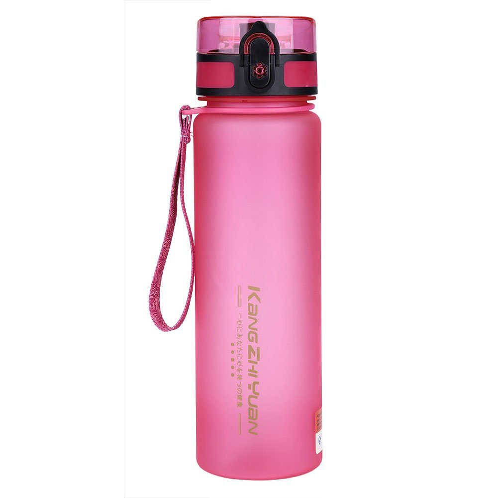 KIKAKO Trinkflasche 800ML Wasserflasche, Trinkflasche auslaufsichere Sportflasche Rosa