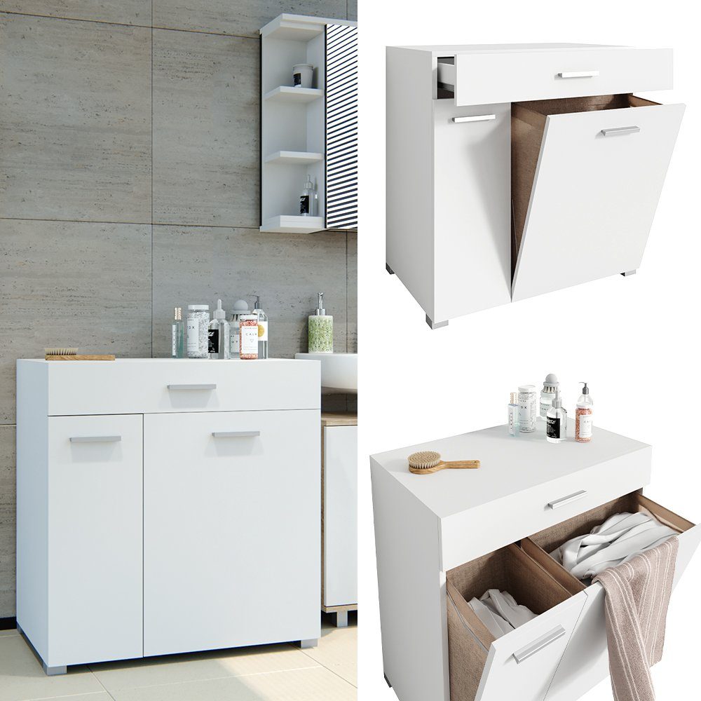 Vicco Wäscheschrank Matteo, Weiß, 75 x günstig online kaufen
