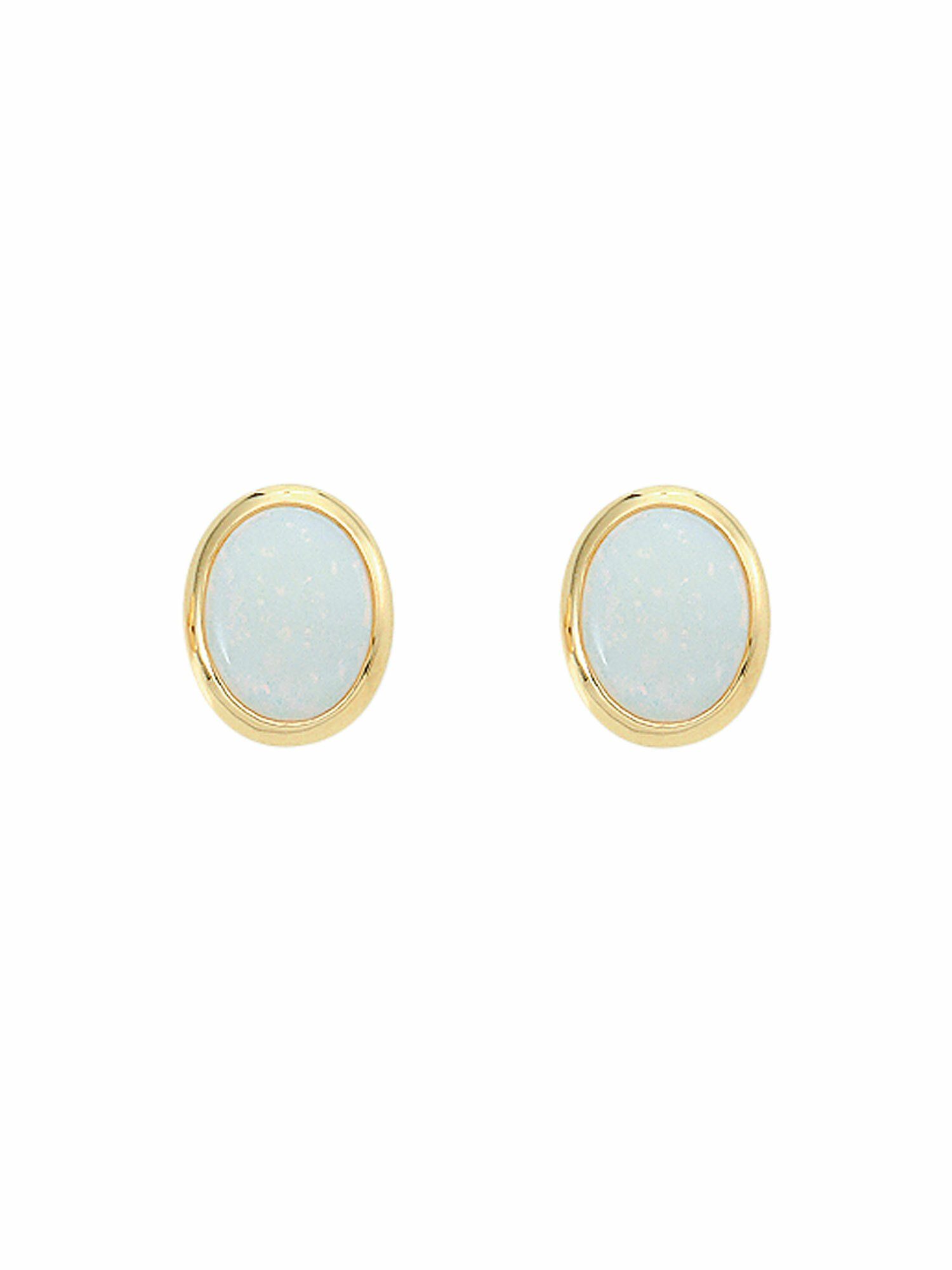 Adelia´s Paar Ohrhänger 1 Paar 585 Gold Ohrringe / Ohrstecker mit Opal, 585 Gold mit Opal Goldschmuck für Damen