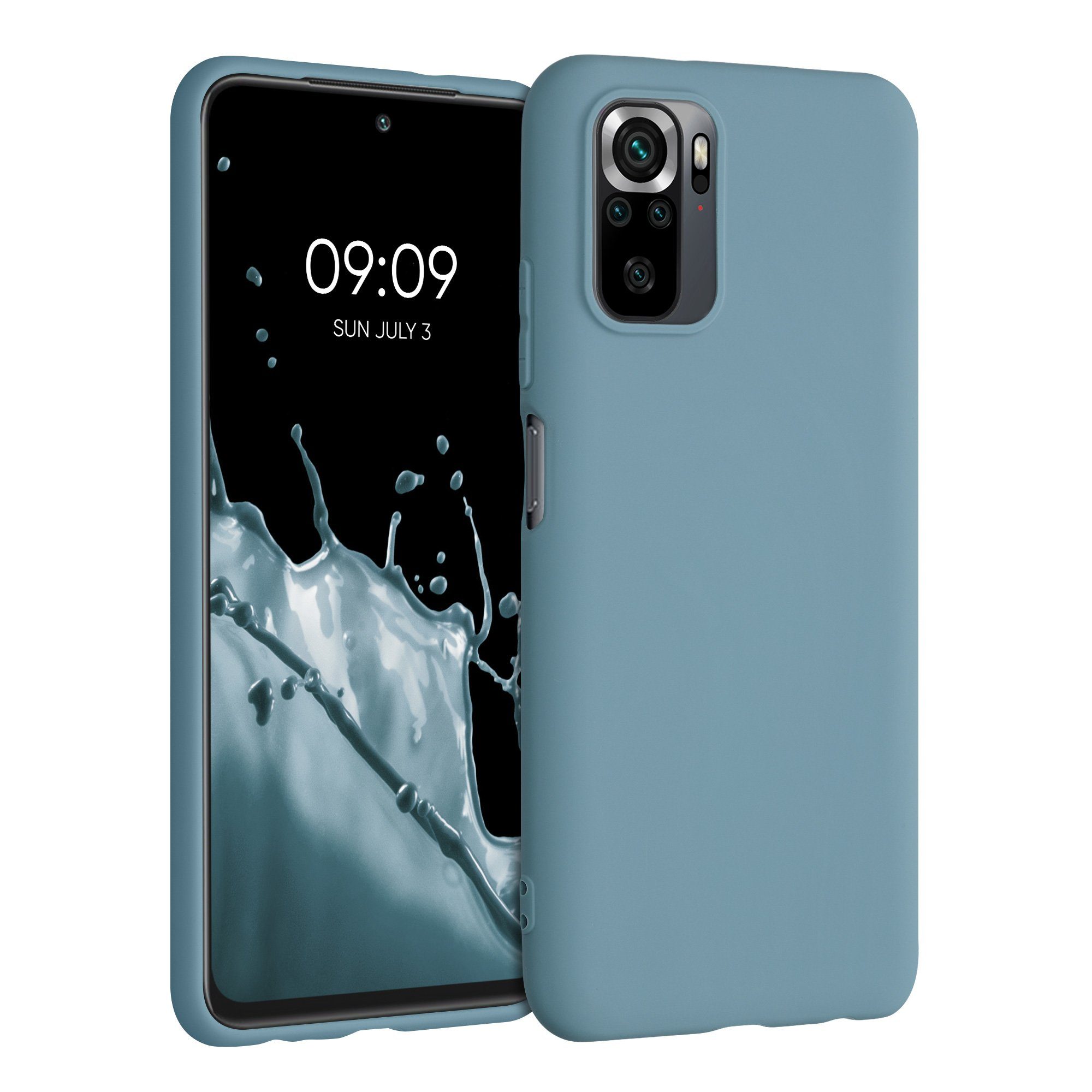 kwmobile Handyhülle Hülle für Xiaomi Redmi Note 10 / Note 10S, Hülle  Silikon - Soft Handyhülle - Handy Case Cover - Arctic Night