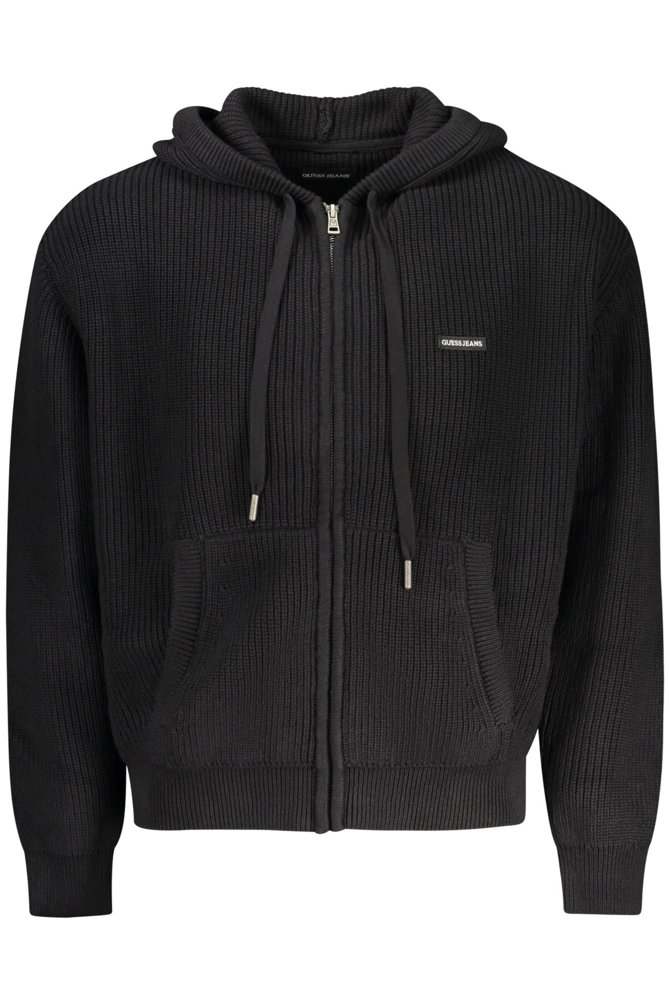GUESS JEANS Strickpullover Schwarzer Herren-Cardigan aus Bio-Baumwolle mit günstig online kaufen