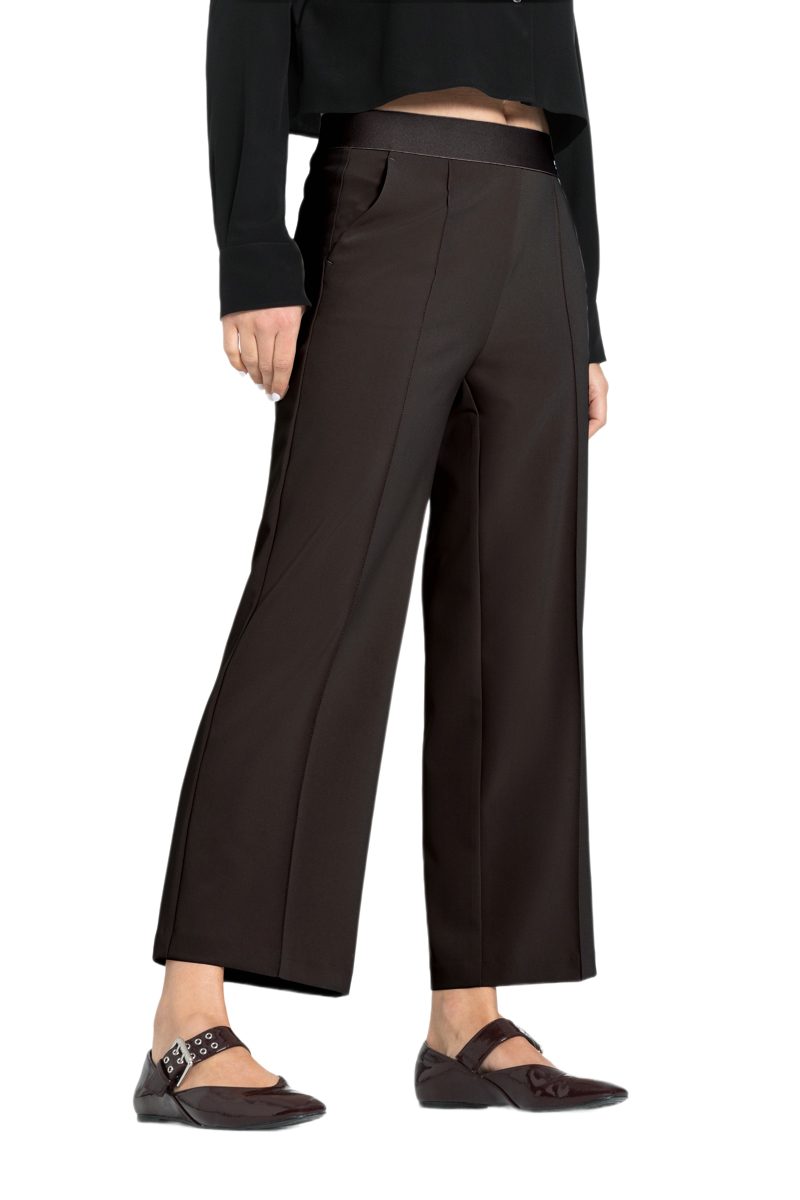 Cambio Stoffhose braun,Casual,Polyester,Unifarben,Wide Leg,Mittel