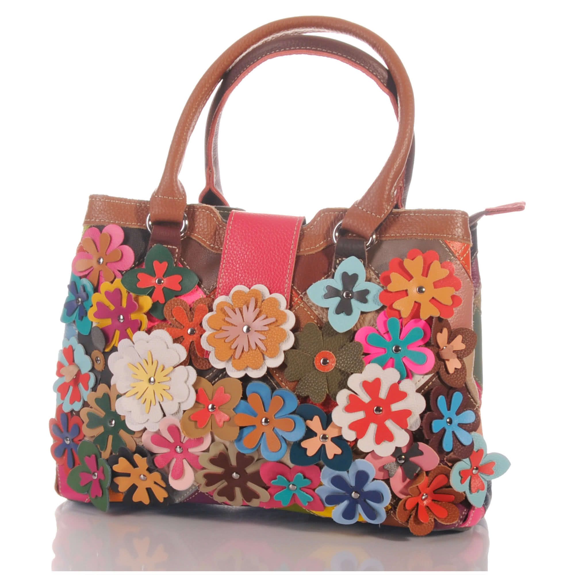 KMISSO Henkeltasche Damen Leder Patchwork Umhänge Henkel Schulter Tasche 30701 (1-tlg), im eleganten Look