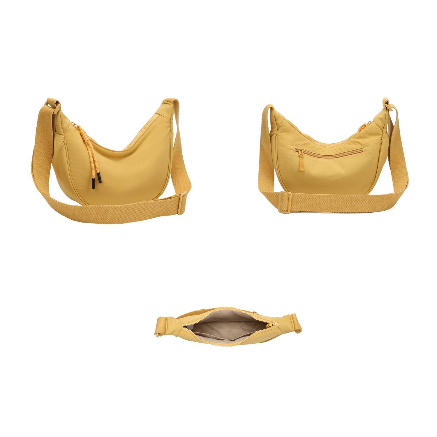 ITALYSHOP24 Schultertasche Damen Tasche Runde Brusttasche MOON Bag CrossBod günstig online kaufen