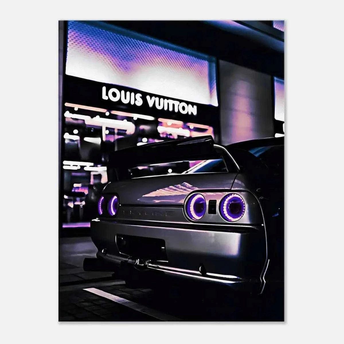 SimpleCanvas Wandbild Nissan Skyline - Auto Leinwandbild, Wandbild Skyline, Sportwagen, Auto Wallpaper