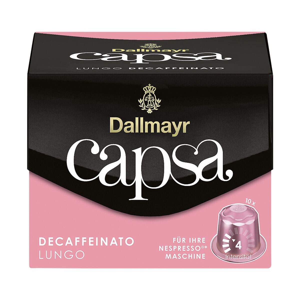 DALLMAYR Kaffee capsa Lungo Decaffeinato, 10 Kapseln
