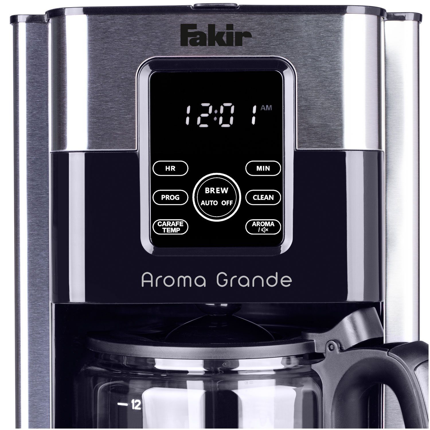 Grande, Aroma Timer, Filterkaffeemaschine 1.8l Kaffeekanne, FAKIR Dauerfilter, Touch-Display, Edelstahl, Selbstreinigung