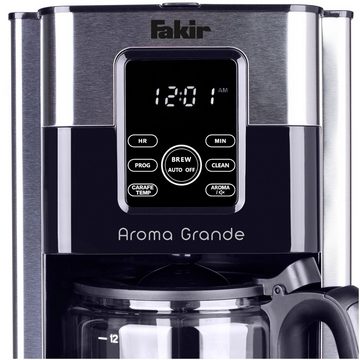 FAKIR Filterkaffeemaschine Aroma Grande, 1.8l Kaffeekanne, Edelstahl, Touch-Display, Dauerfilter, Timer, Selbstreinigung