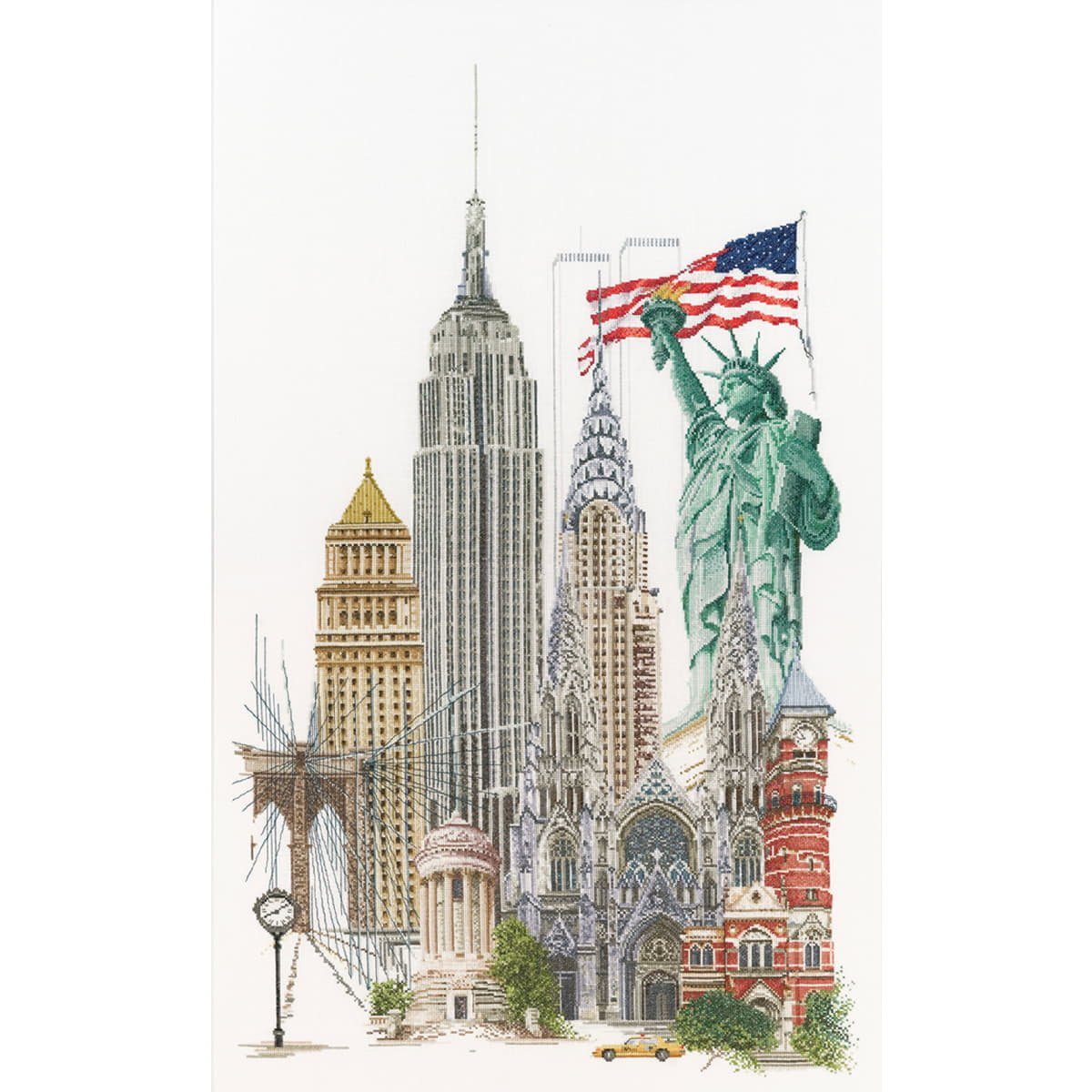 Thea Gouverneur Kreativset Thea Gouverneur Kreuzstich Stickpackung "New York Aida", Zählmuster, 5, (embroidery kit by Marussia)