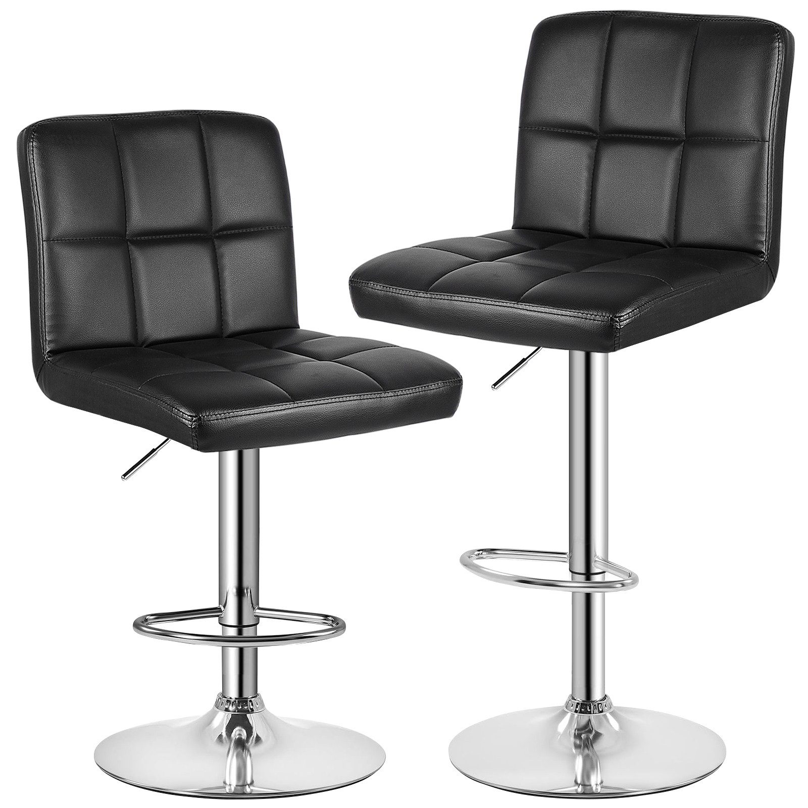 Gywowken Barhocker 2er Set - Barhocker mit Lehne - Höhenverstellbar (Set, 2er)