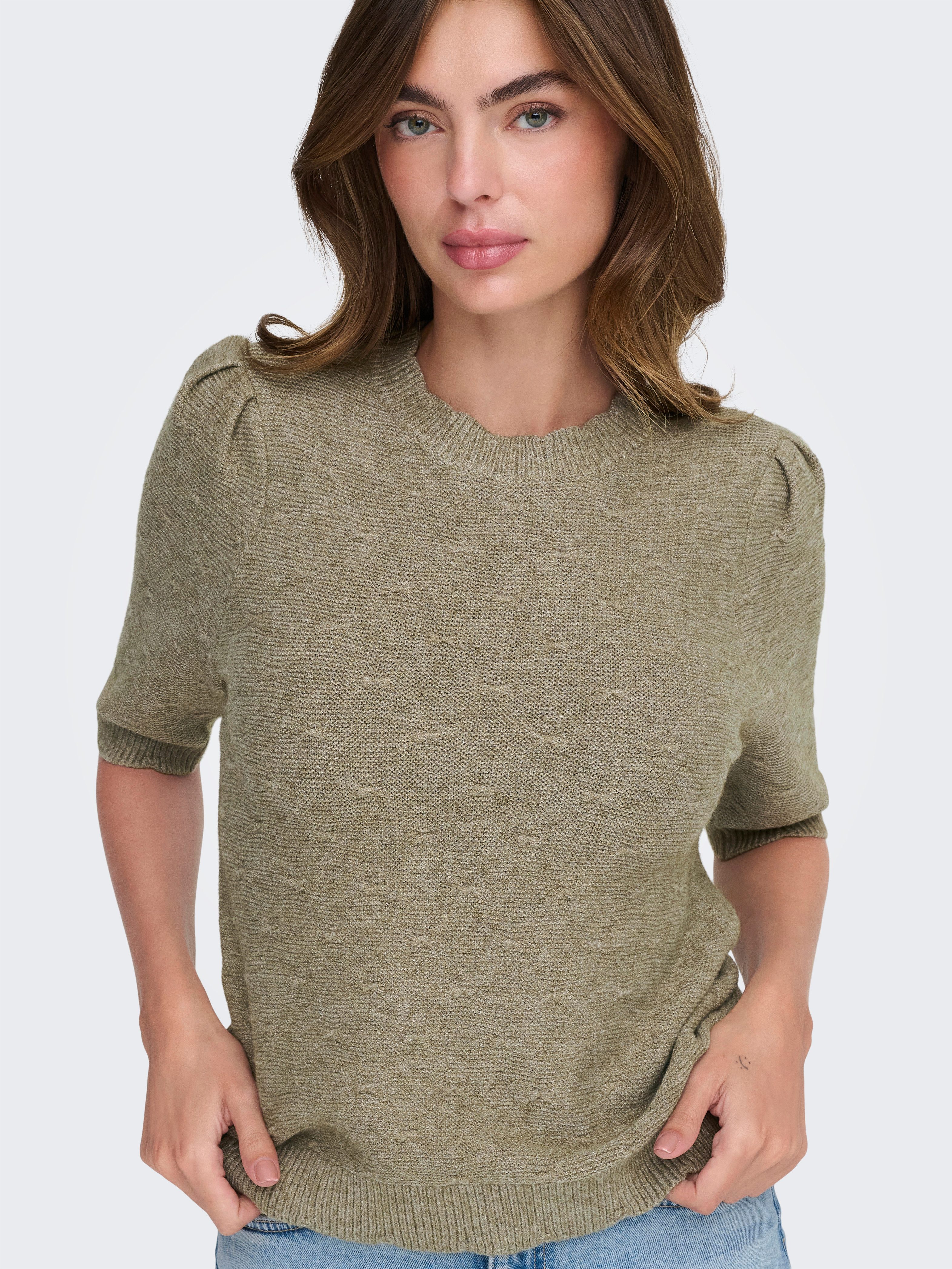 ONLY Strickpullover ONLKATIA SS STRUCTURE O-NECK CC KNT günstig online kaufen