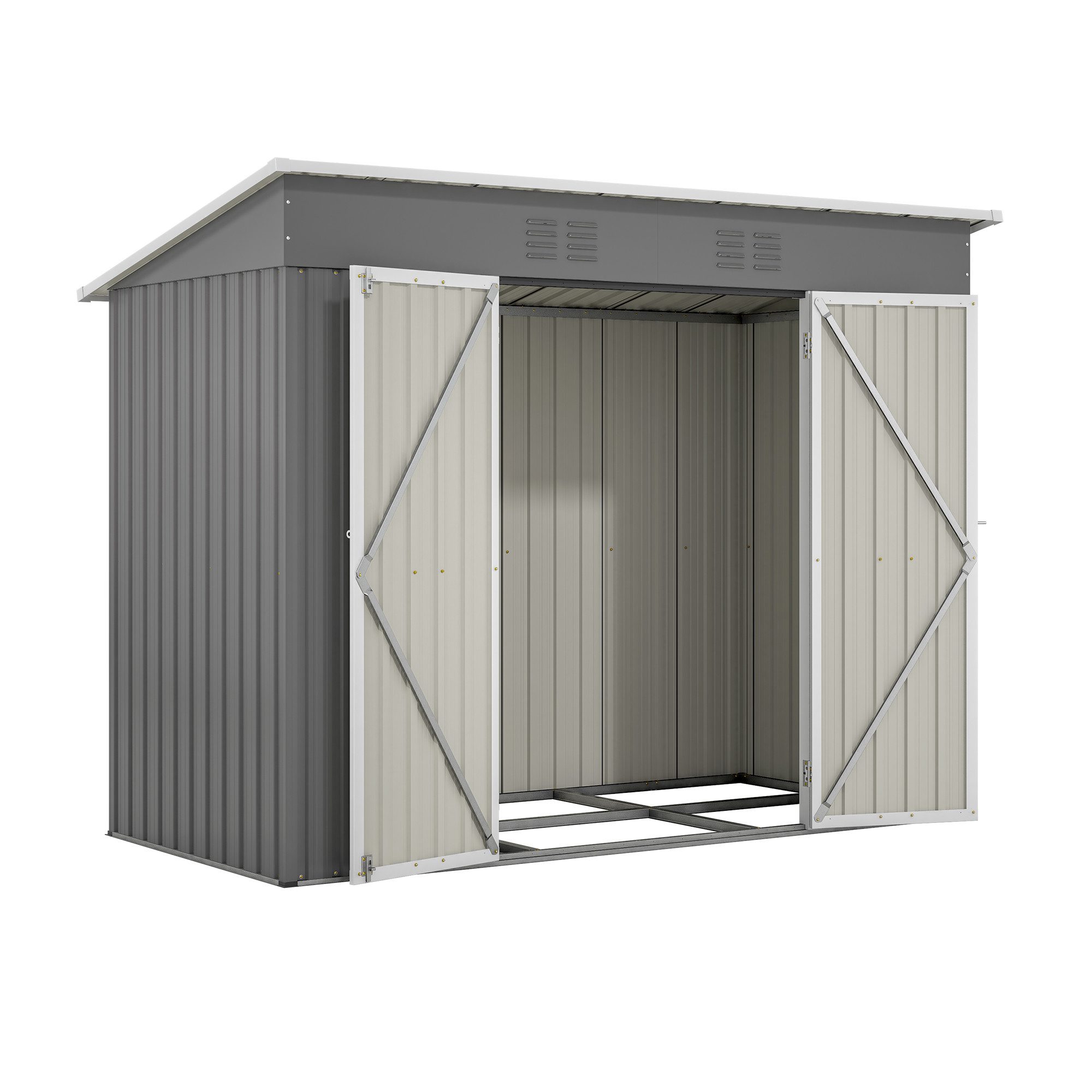 autolock Gerätehaus Gartenhaus Metallgerätehaus Gartenschuppen wetterfest, günstig online kaufen