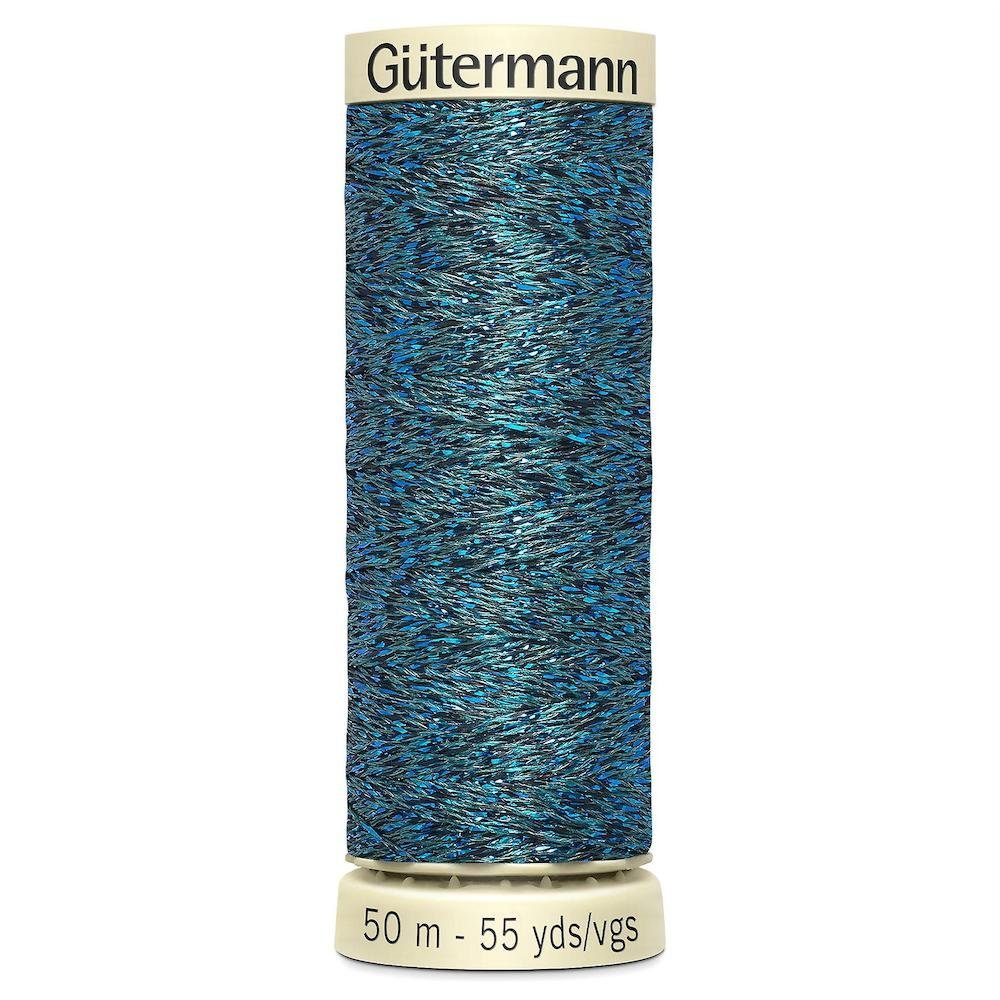 Gütermann Dekofigur Metalleffekt-Faden W 331 50 m W331 0483 blau