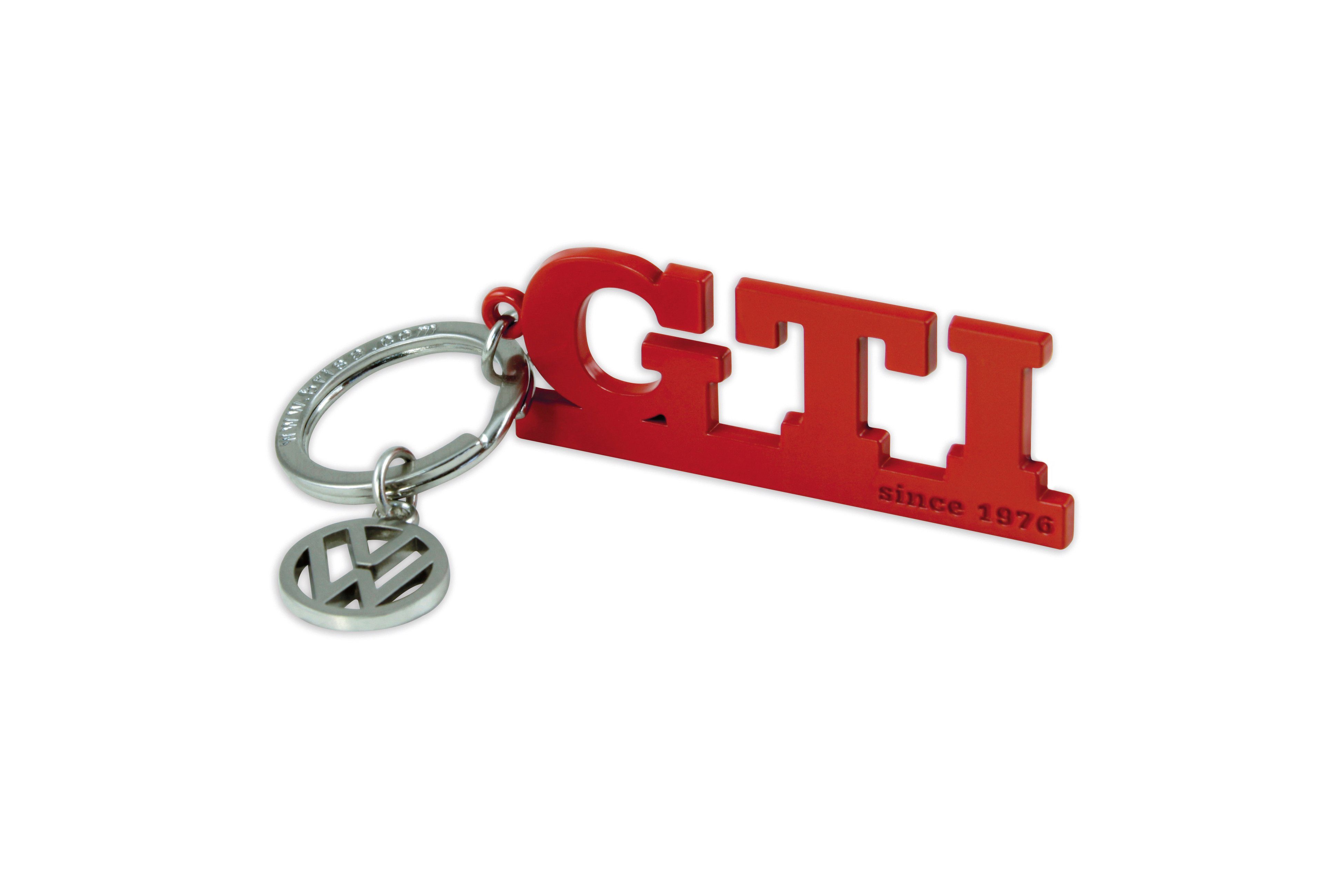 VW Collection by BRISA Schlüsselanhänger Volkswagen Metall Schlüsselbund, Keyholder im roten GTI Design