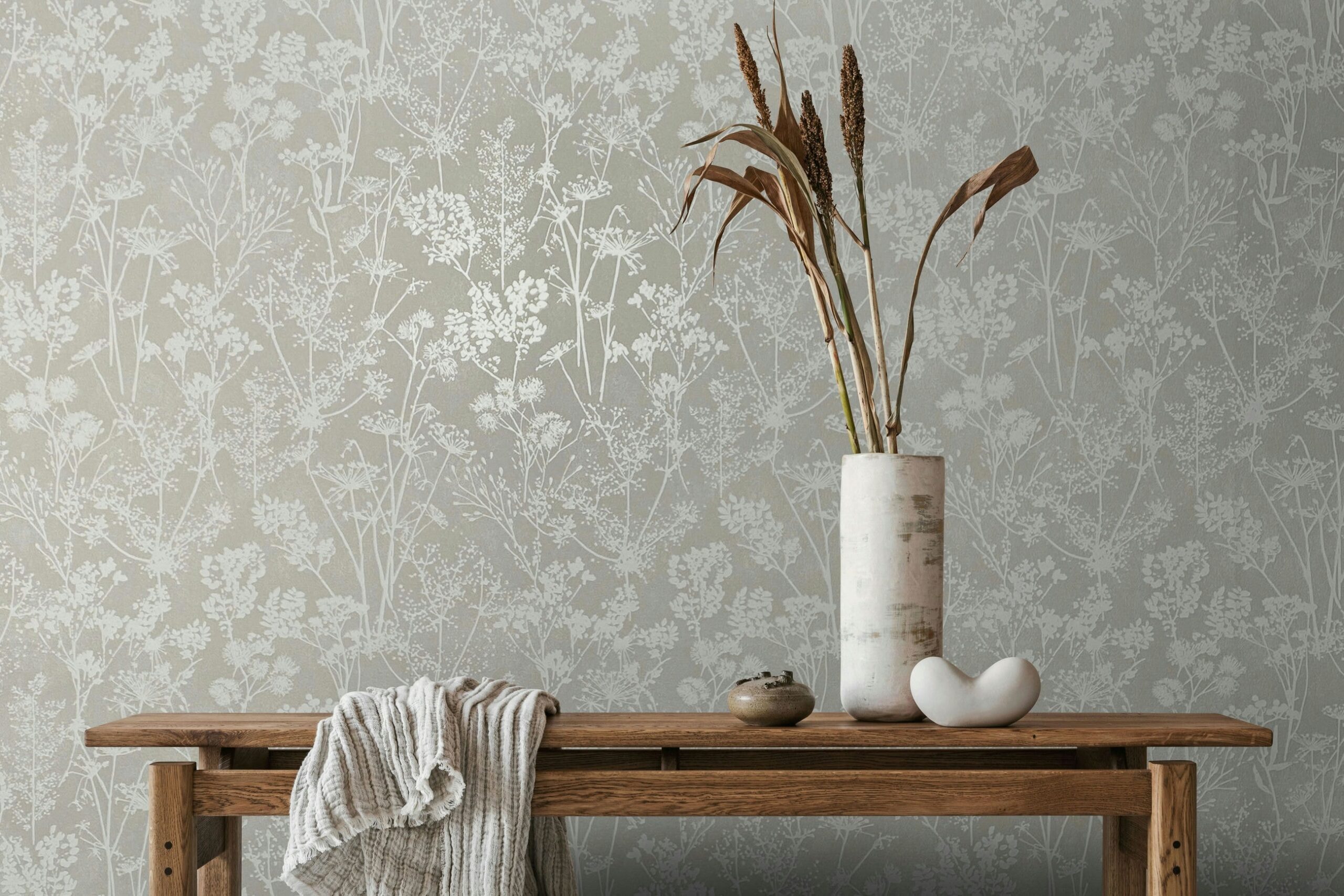 Marburg Vliestapete Tapete Light Garden, geprägt, floral, moderne Vliestape günstig online kaufen