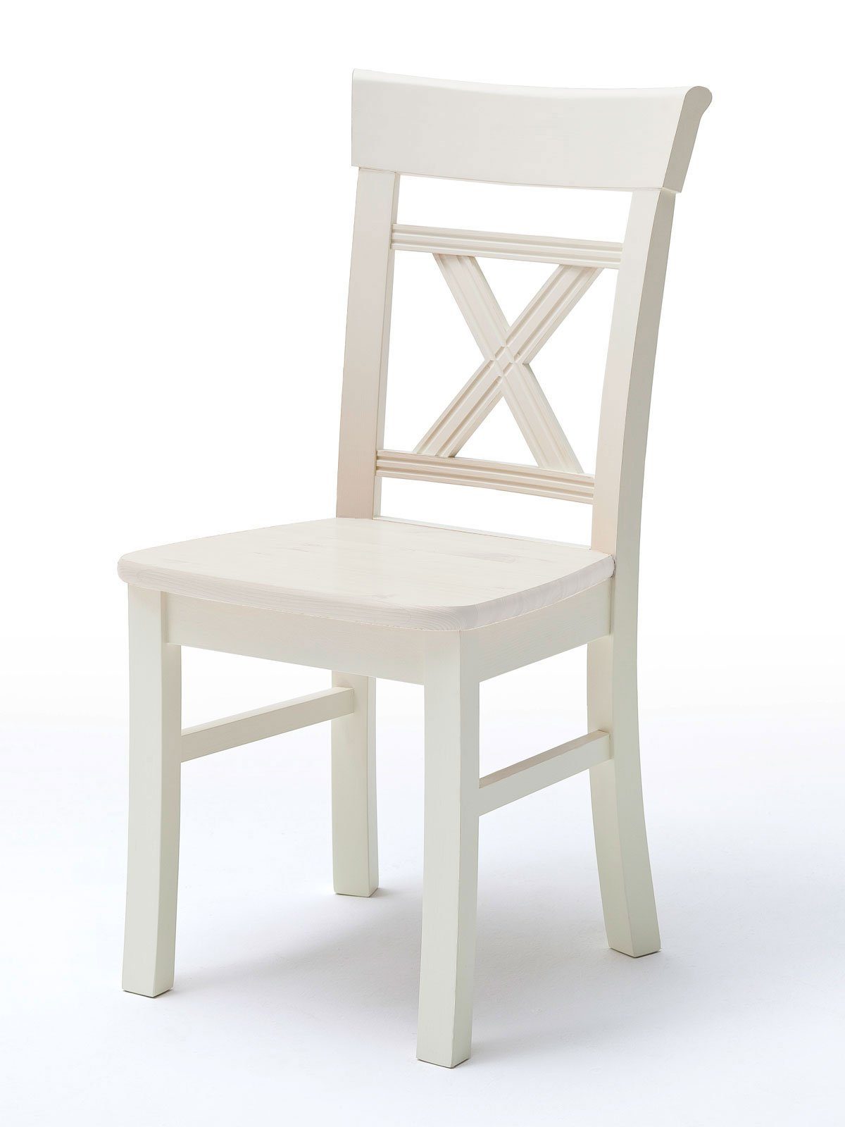 Esszimmerstuhl Esszimmer Stuhl Padua mit Massivholz Sitzfläche ohne Sitzkissen
