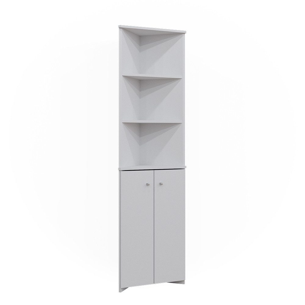 Livinity® Hochschrank Eckschrank Fynn Weiß